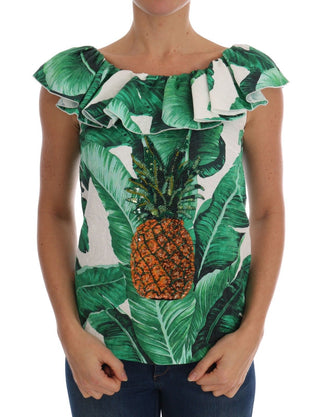 Elegant Sequined Pineapple Blouse - Luxury for You