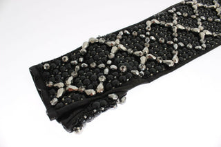 Elegant Crystal Beaded Leather Gloves - Luxury for You