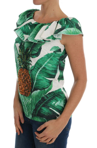 Elegant Sequined Pineapple Blouse - Luxury for You