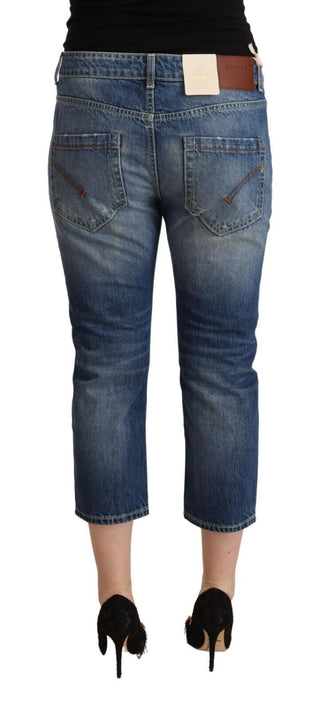 Elegant Mid-waist Cotton Denim Jeans