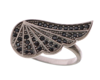 Black Rhodium Silver Crystal Ring - Luxury for You