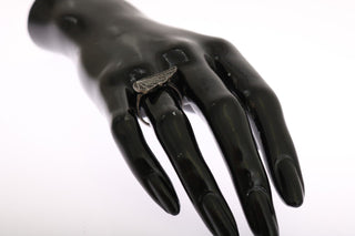 Black Rhodium Silver Crystal Ring - Luxury for You