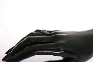 Black Rhodium Silver Crystal Ring - Luxury for You