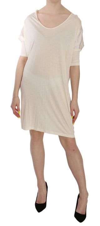 Chic Cream A-line Elbow Sleeve Dress - Luxury for You