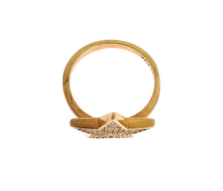 Elegant Gold-plated Sterling Silver Ring With Cz Crystals - Luxury for You