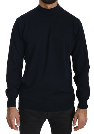 Elegant Dark Blue Pullover Sweater - Luxury for You