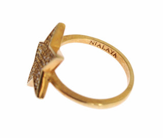 Elegant Gold-plated Sterling Silver Ring With Cz Crystals - Luxury for You