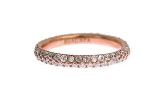 Chic Pink Crystal-encrusted Silver Ring - Luxury for You