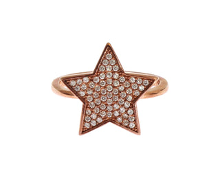 Dazzling Pink Gold Plated Sterling Silver Cz Ring - Luxury for You