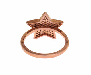 Dazzling Pink Gold Plated Sterling Silver Cz Ring - Luxury for You