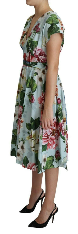 Floral Elegance V-neck Cotton Dress - Luxury for You