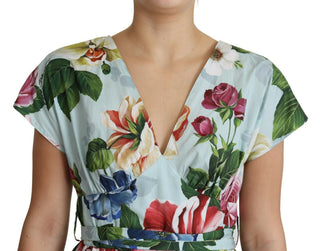 Floral Elegance V-neck Cotton Dress - Luxury for You