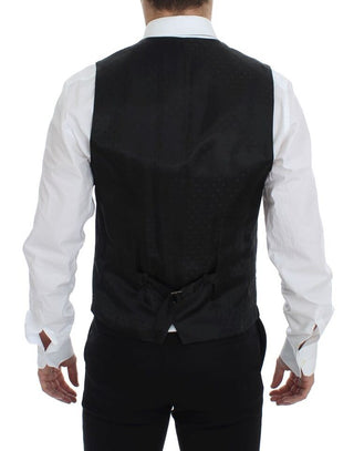 Elegant Black Wool Formal Dress Vest - Luxury for You