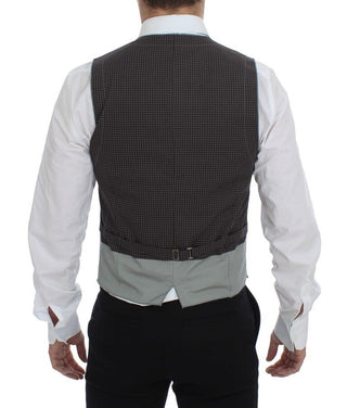 Elegant Gray Cotton Dress Vest - Luxury for You