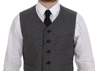 Elegant Single Breasted Gray Dress Vest - Luxury for You