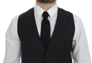 Elegant Gray Wool Formal Dress Vest - Luxury for You