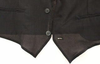 Elegant Black Wool Dress Vest - Luxury for You