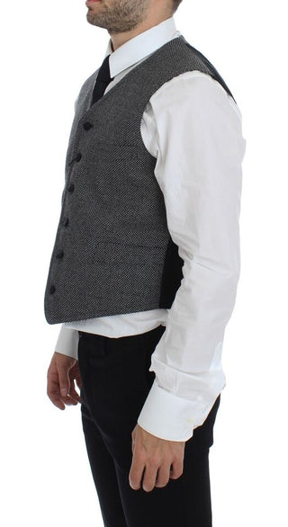 Elegant Single Breasted Gray Dress Vest - Luxury for You