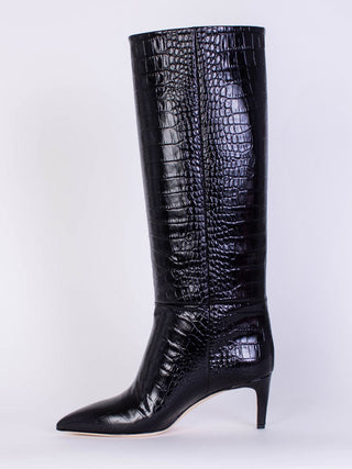 Charcoal High Stiletto Knee-high Boots