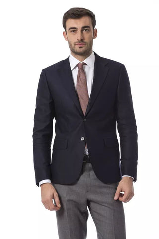 Elegant Blue Wool Jacket For Men - Luxury for You