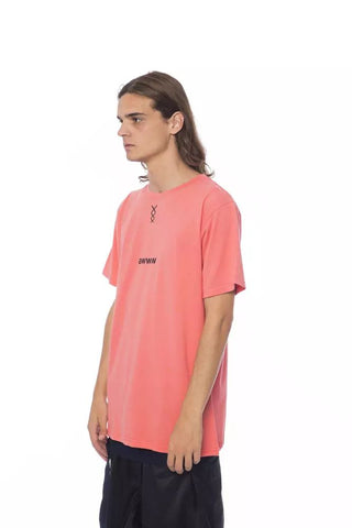 Elegant Pink Round Neck Cotton Tee - Luxury for You