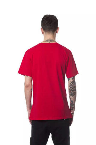 Elegant Red Round Neck Cotton Tee - Luxury for You