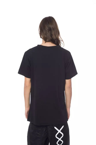 Elegant Black Round Neck Cotton Tee - Luxury for You