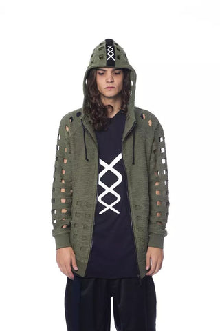 Oversized Hooded Fleece - Army Zip Comfort - Luxury for You