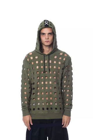 Army Perforated Cotton Hoodie - Casual Elegance - Luxury for You