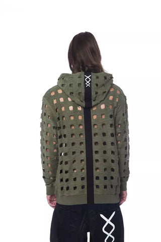 Army Perforated Cotton Hoodie - Casual Elegance - Luxury for You