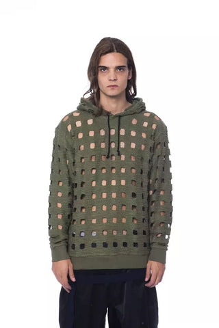 Army Perforated Cotton Hoodie - Casual Elegance - Luxury for You