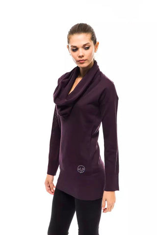 High Collar Embellished Sweater In Purple - Luxury for You