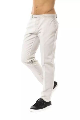 Elegant Gray Casual Cotton Pants - Luxury for You