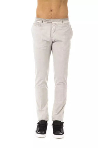 Sleek Gray Casual Fit Cotton Pants For Men - Luxury for You