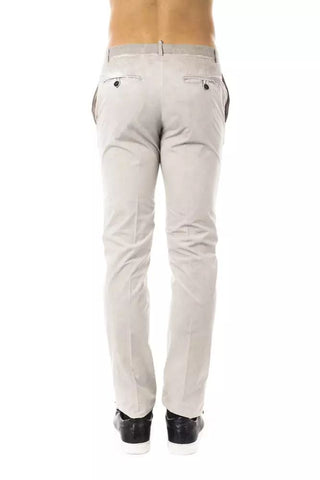 Sleek Gray Casual Fit Cotton Pants For Men - Luxury for You