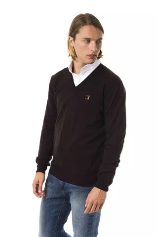 Embroidered V-neck Merino Wool Sweater - Luxury for You