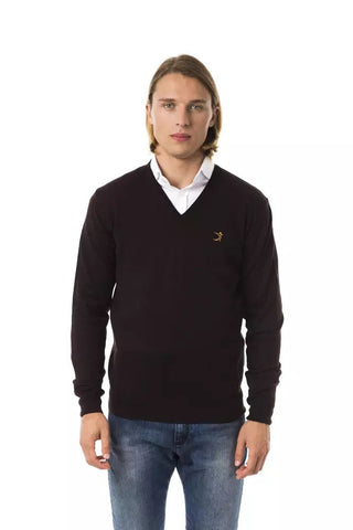 Embroidered V-neck Merino Wool Sweater - Luxury for You