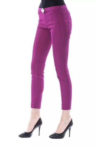 Elegant Purple Skinny Pants With Chic Zip Detail - Luxury for You