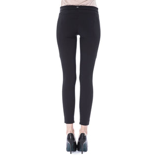 Elegant Black Skinny Pants With Zip Closure - Luxury for You