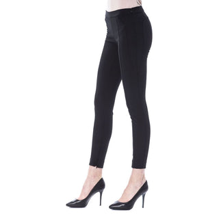 Elegant Black Skinny Pants With Zip Closure - Luxury for You