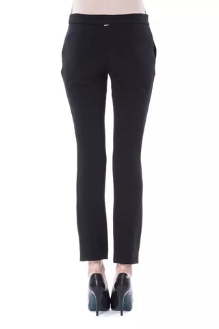 Elegant Black Skinny Pants With Unique Detail - Luxury for You