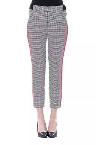 Chic Black And White Patterned Trousers - Luxury for You