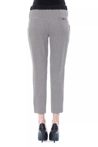 Chic Black And White Patterned Trousers - Luxury for You