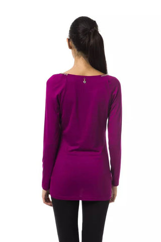 Chic Purple Long Sleeve Round Neck Tee - Luxury for You