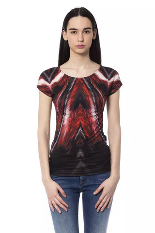 Chic Multicolor Printed Round Neck Tee - Luxury for You