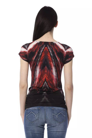 Chic Multicolor Printed Round Neck Tee - Luxury for You