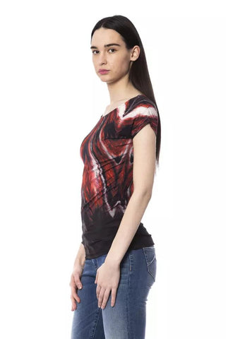 Chic Multicolor Printed Round Neck Tee - Luxury for You