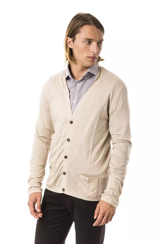 Beige Cashmere Blend Cardigan With Pockets - Luxury for You