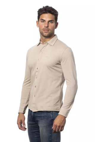 Elegant Beige Regular Fit Cotton Shirt - Luxury for You