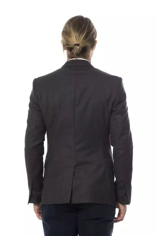 Elegant Gray Wool Men's Blazer - Luxury for You